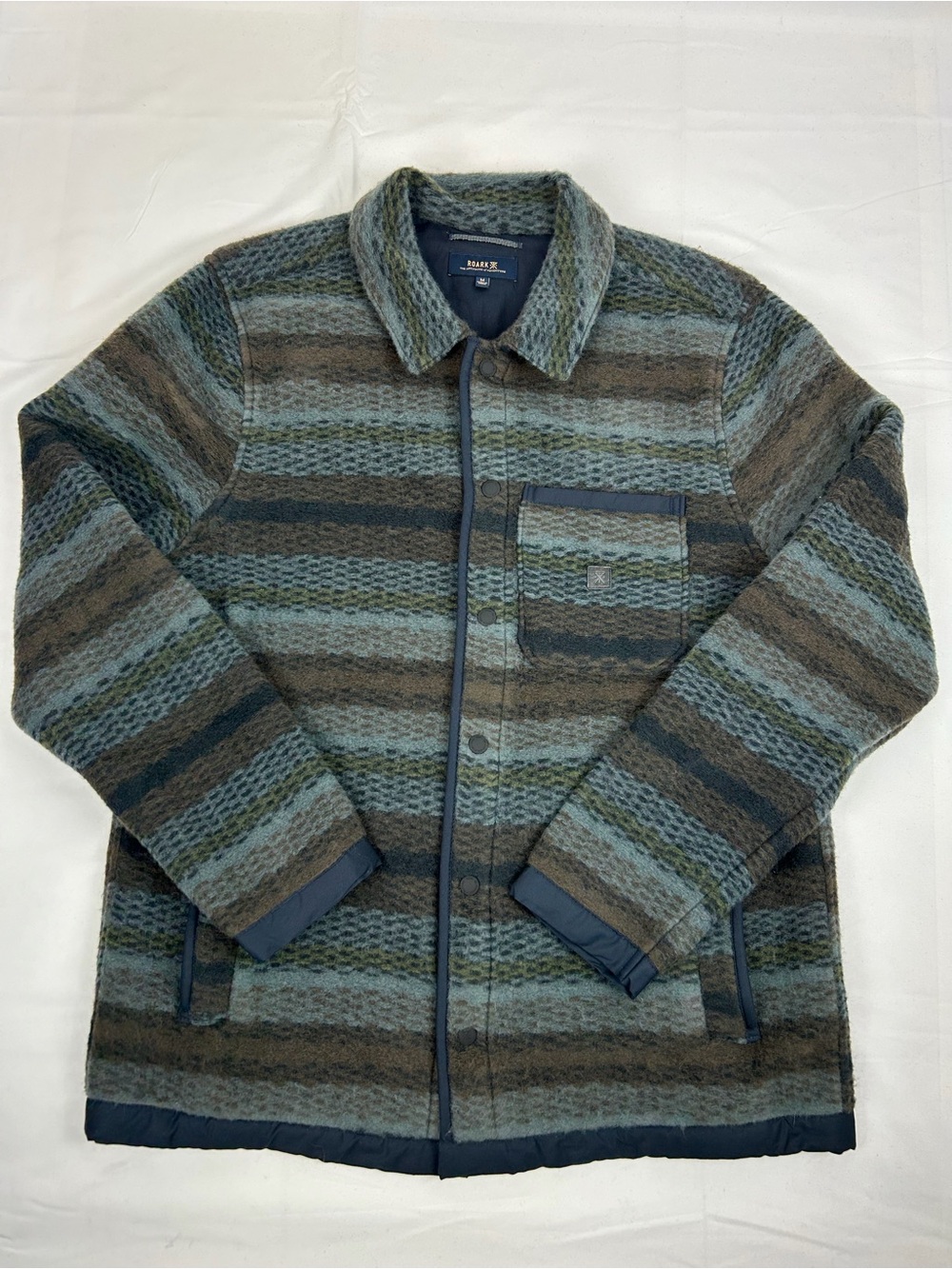 *NEW* Roark Ember Overshirt Collared Snap Close Shacket Dark Navy Men’s Medium
